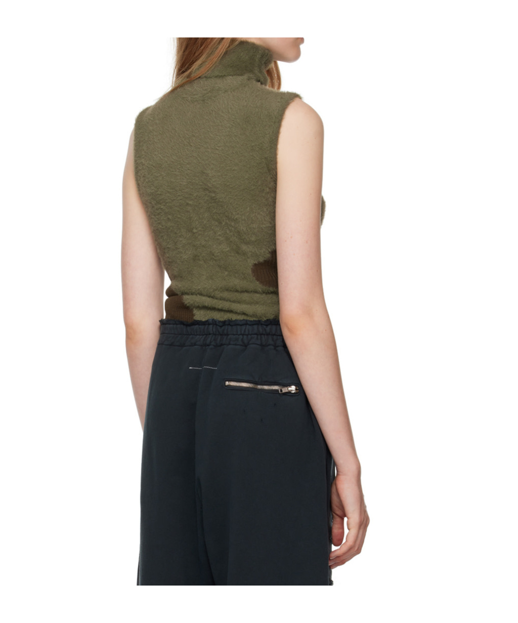 Shop Mm6 Maison Margiela Sleeveless Sweater In Black