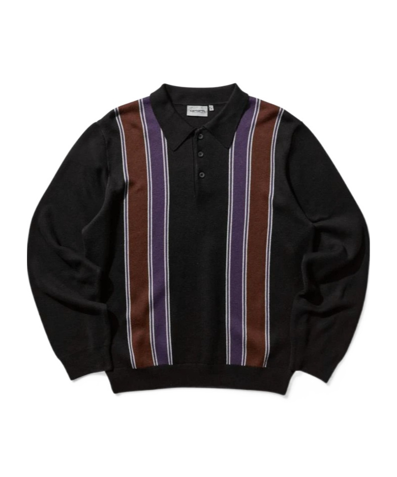 Carhartt Arlo Cotton Blend Polo In Black