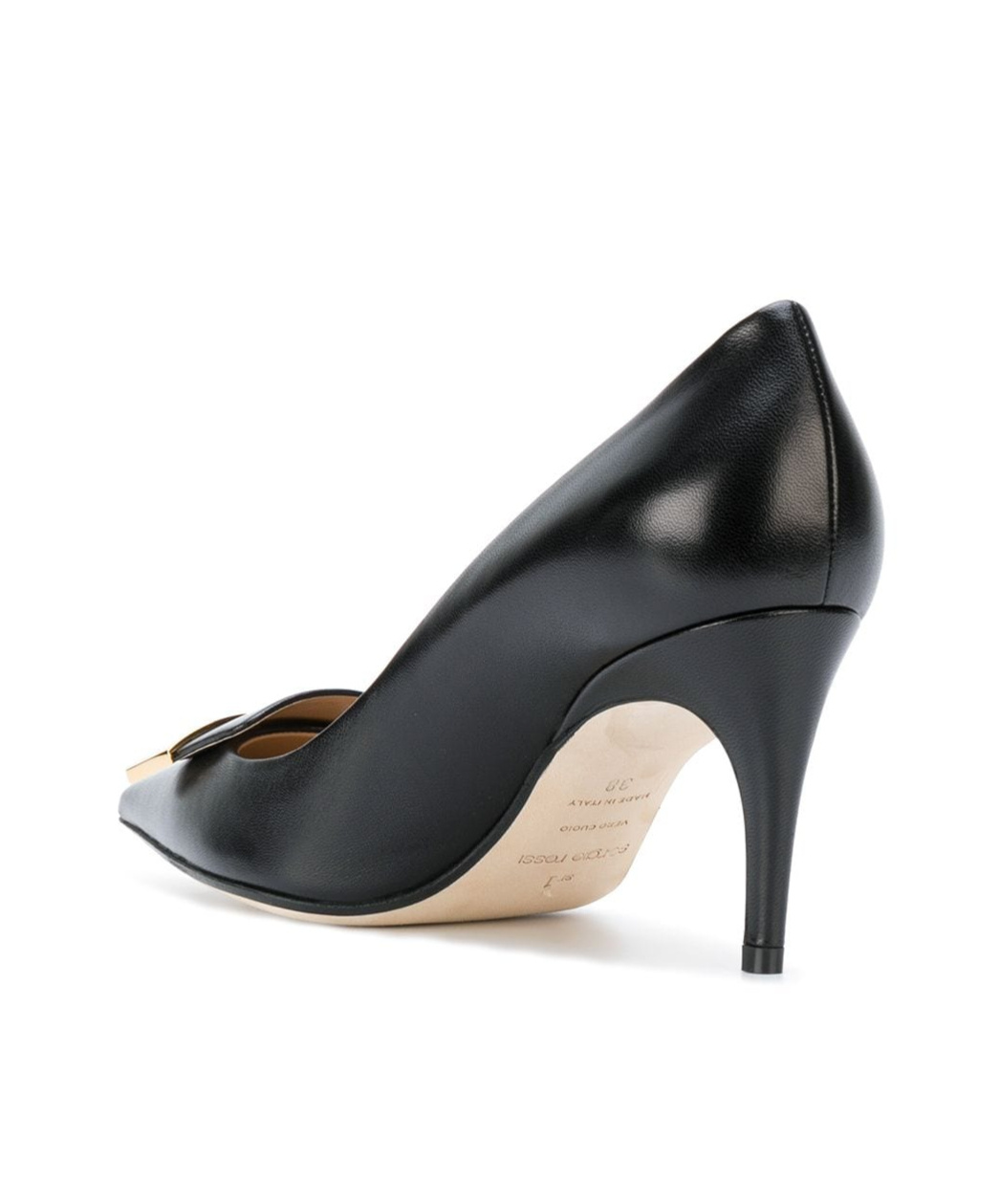 Sergio Rossi Sr1 Buckle Pointed High Heels In Black