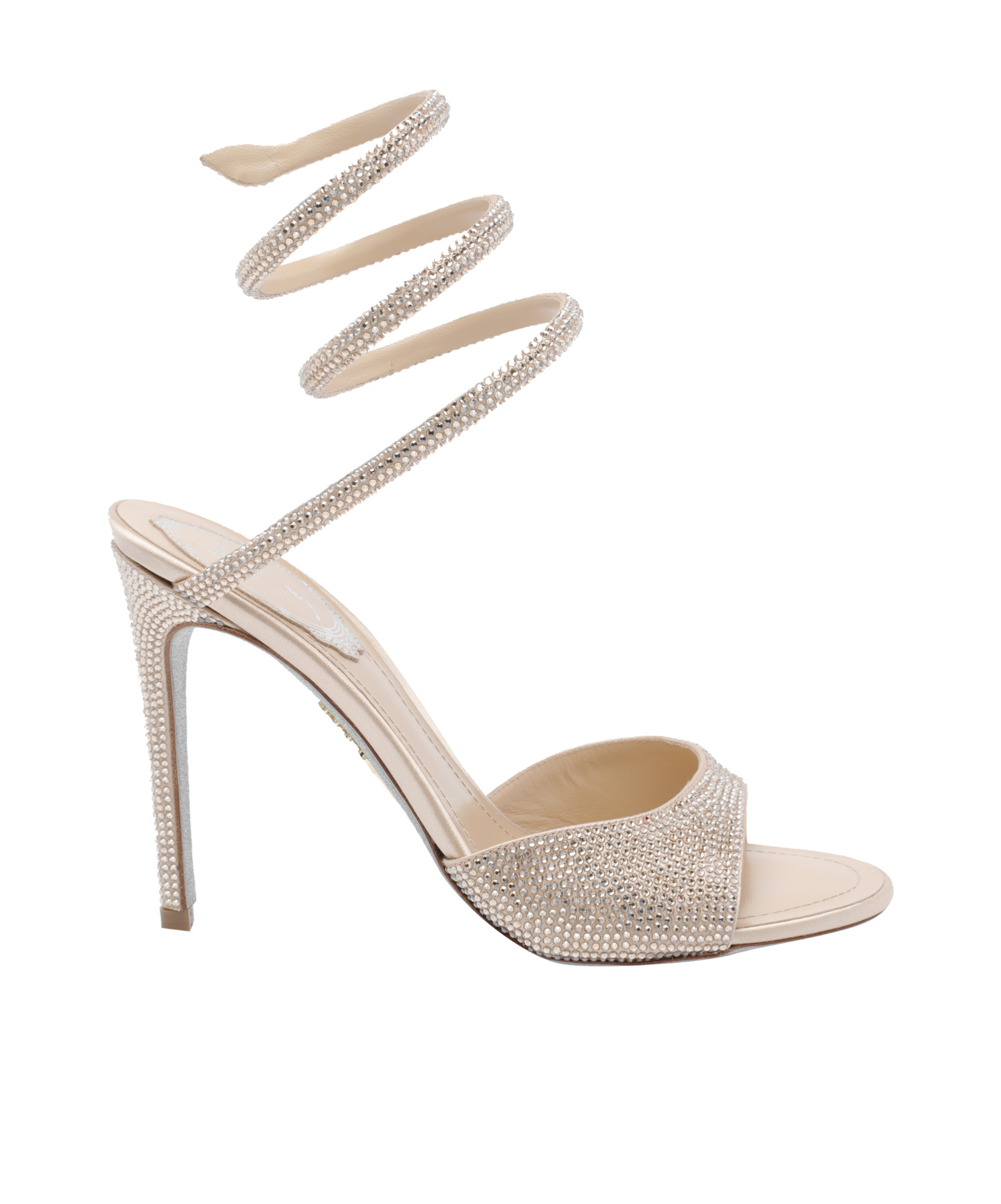 René Caovilla Round-toe High-heeled Sandals In Brown