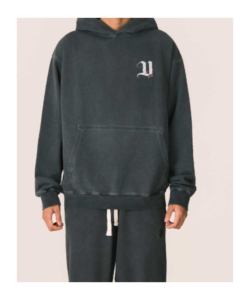 Vision Of Super Black Graphic Print Hoodie With Artistic Design In Black