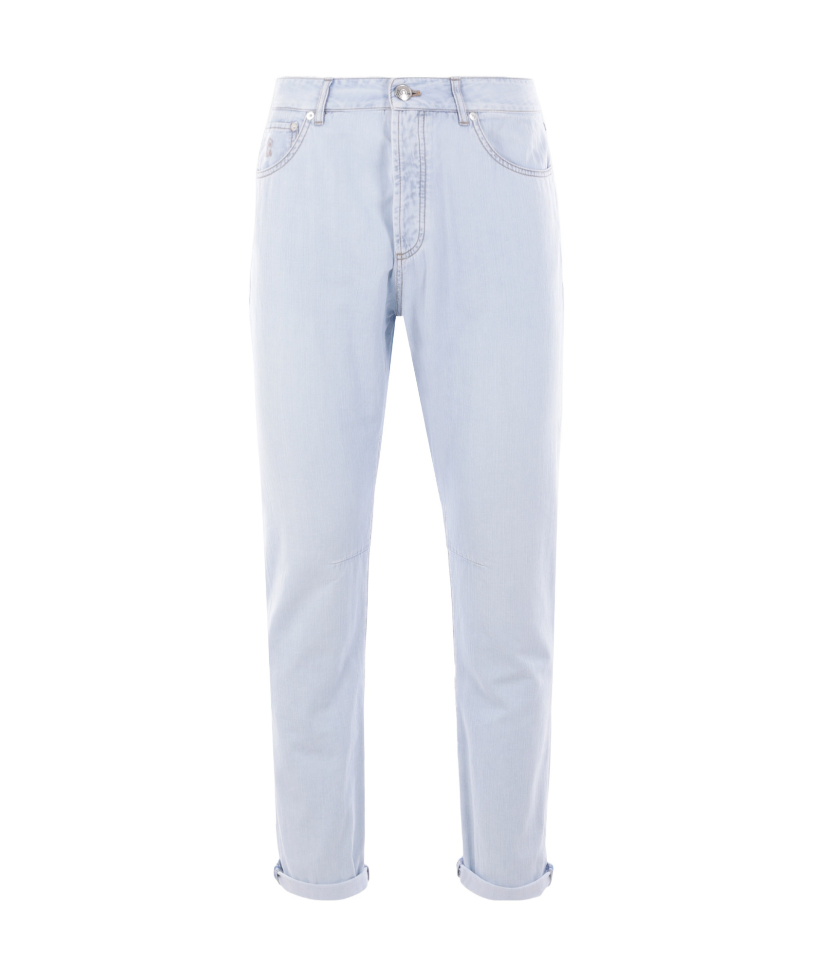 Brunello Cucinelli Belt-loop Jeans In White