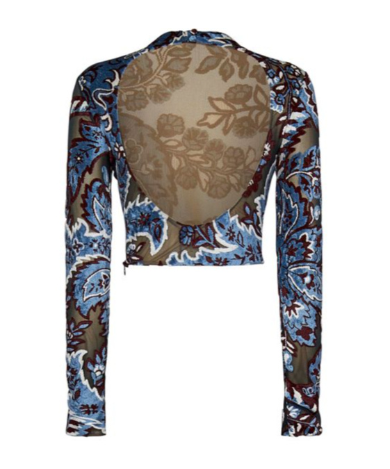 Etro Printed Crop Top In Multicolor