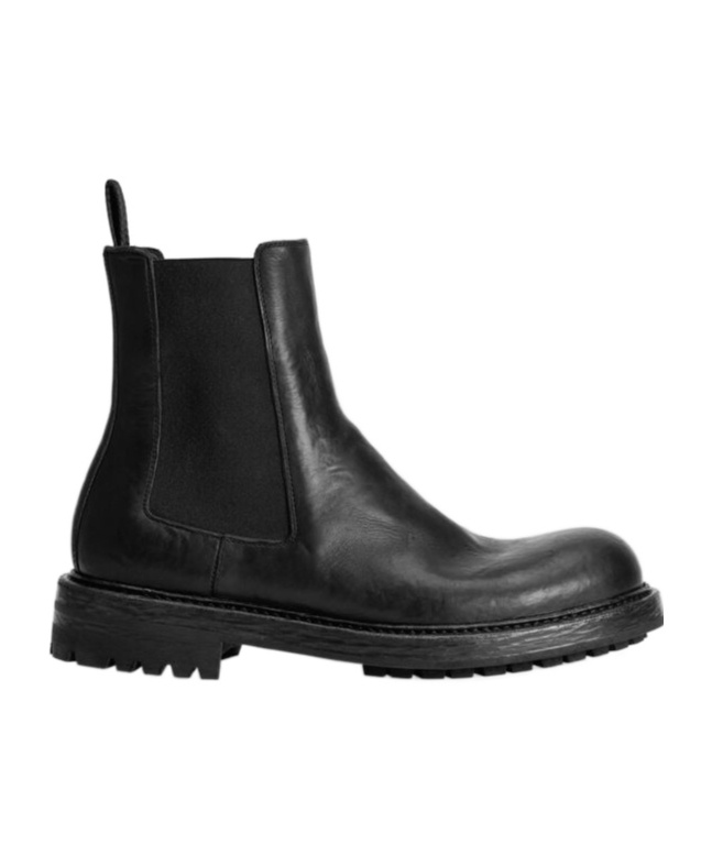 Dolce & Gabbana Chunky Sole Round Toe Ankle Boots In Black