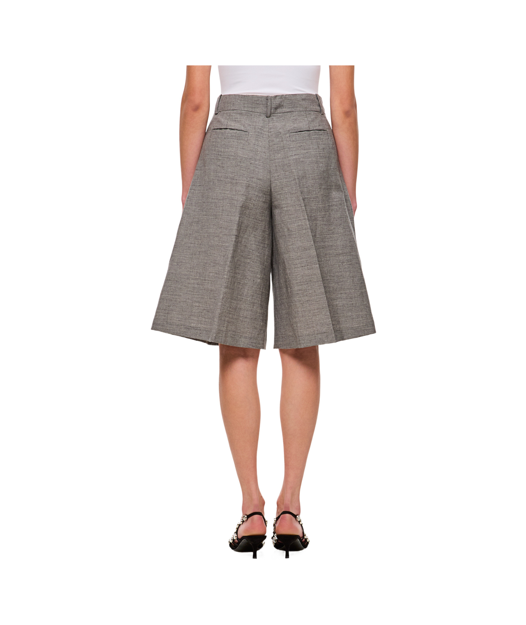 Durazzi Milano Pleated High-waist Shorts