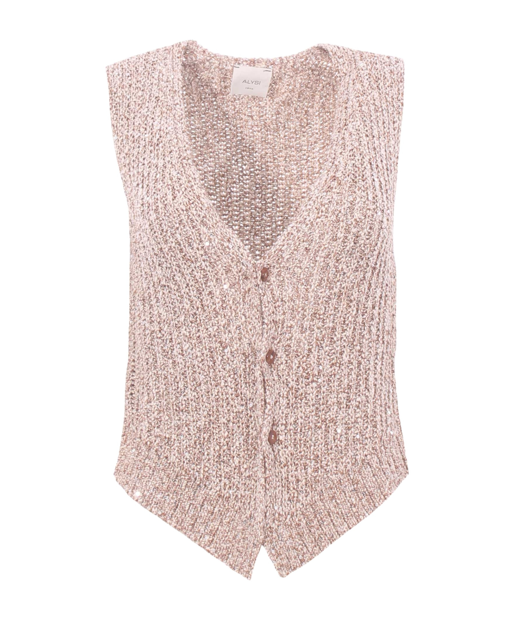 ALYSI V-NECK KNITTED VEST