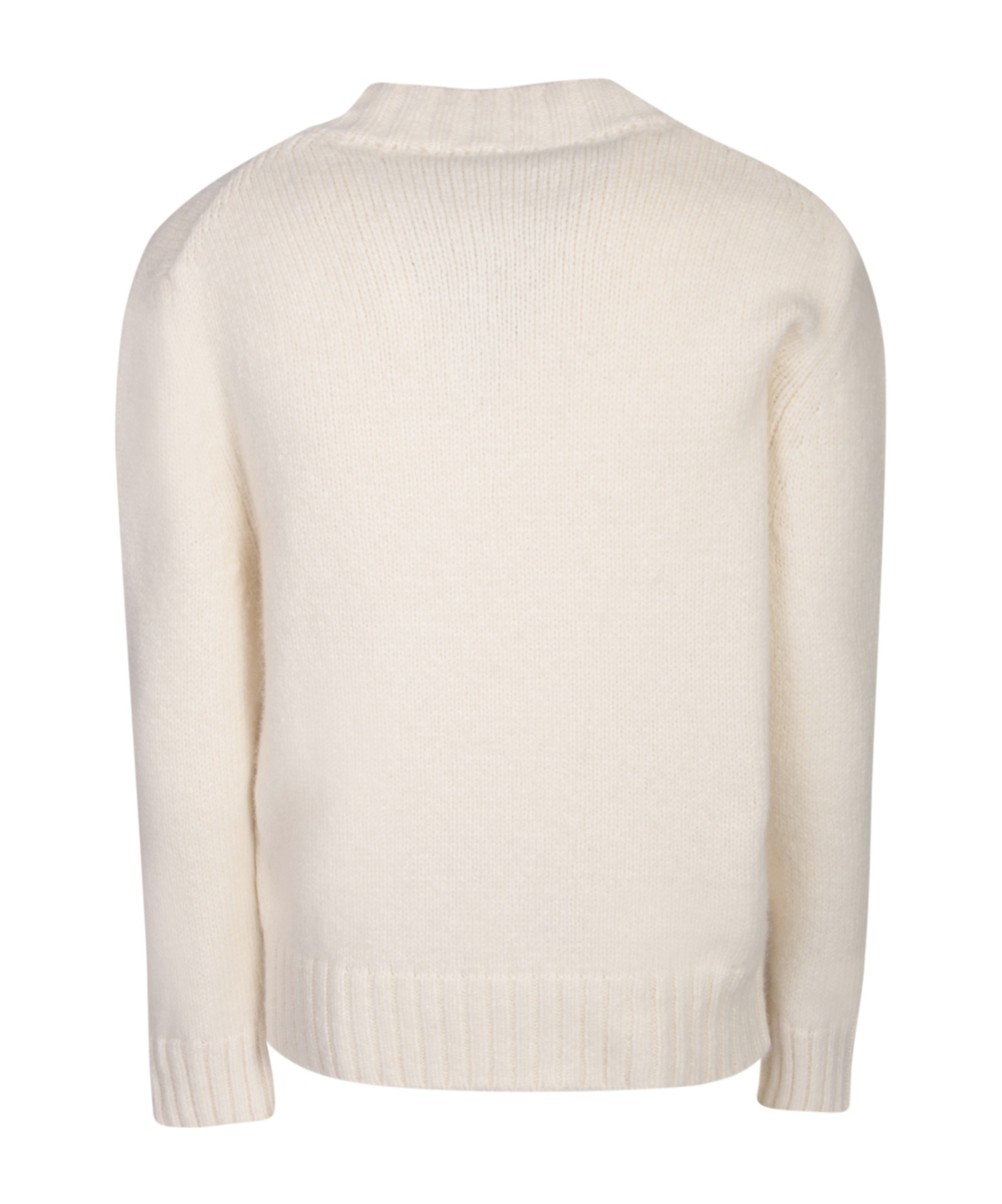 Lardini V-neck Knit Sweater In White