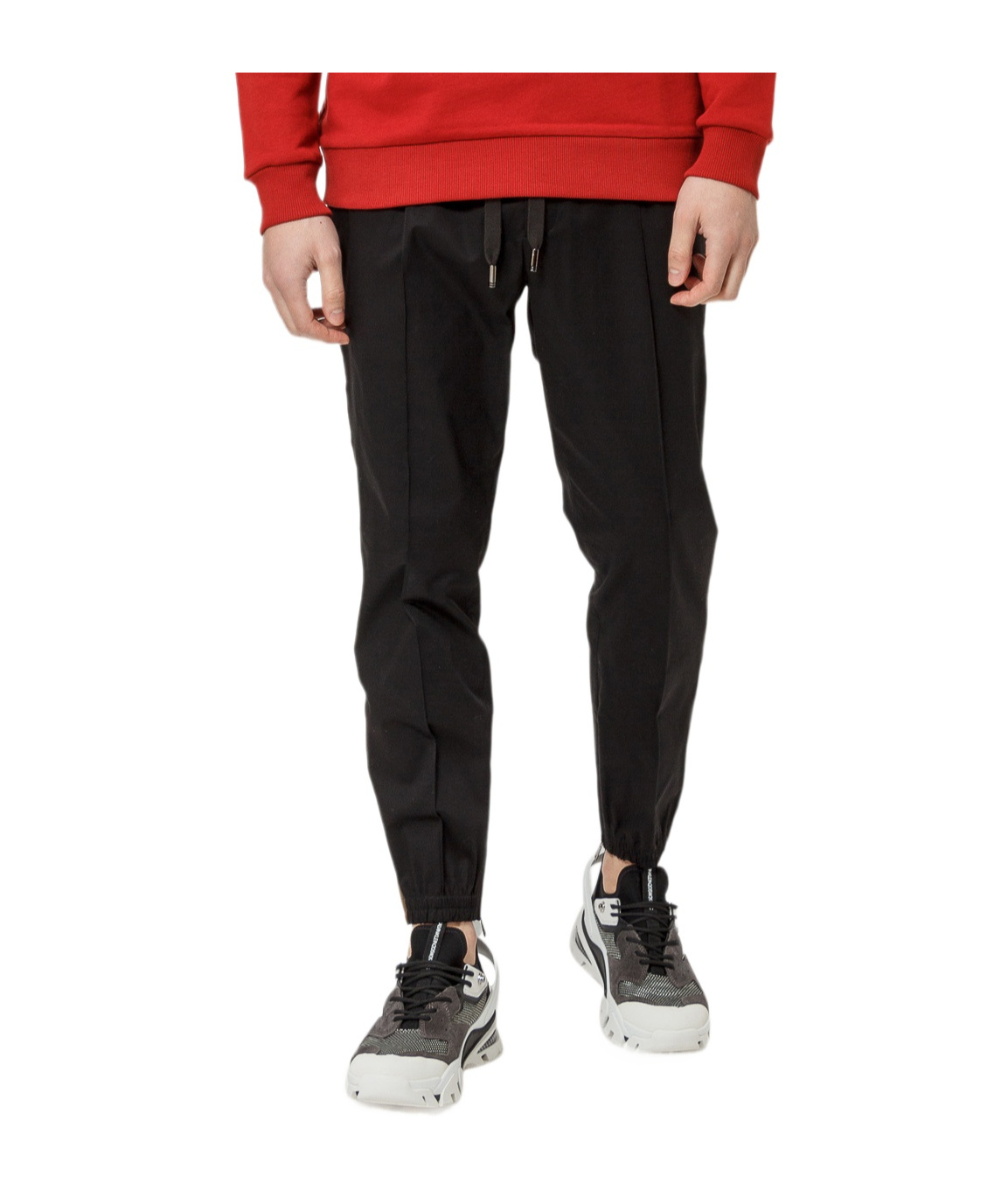 Dolce & Gabbana Elastic Waist Track Pants In Black