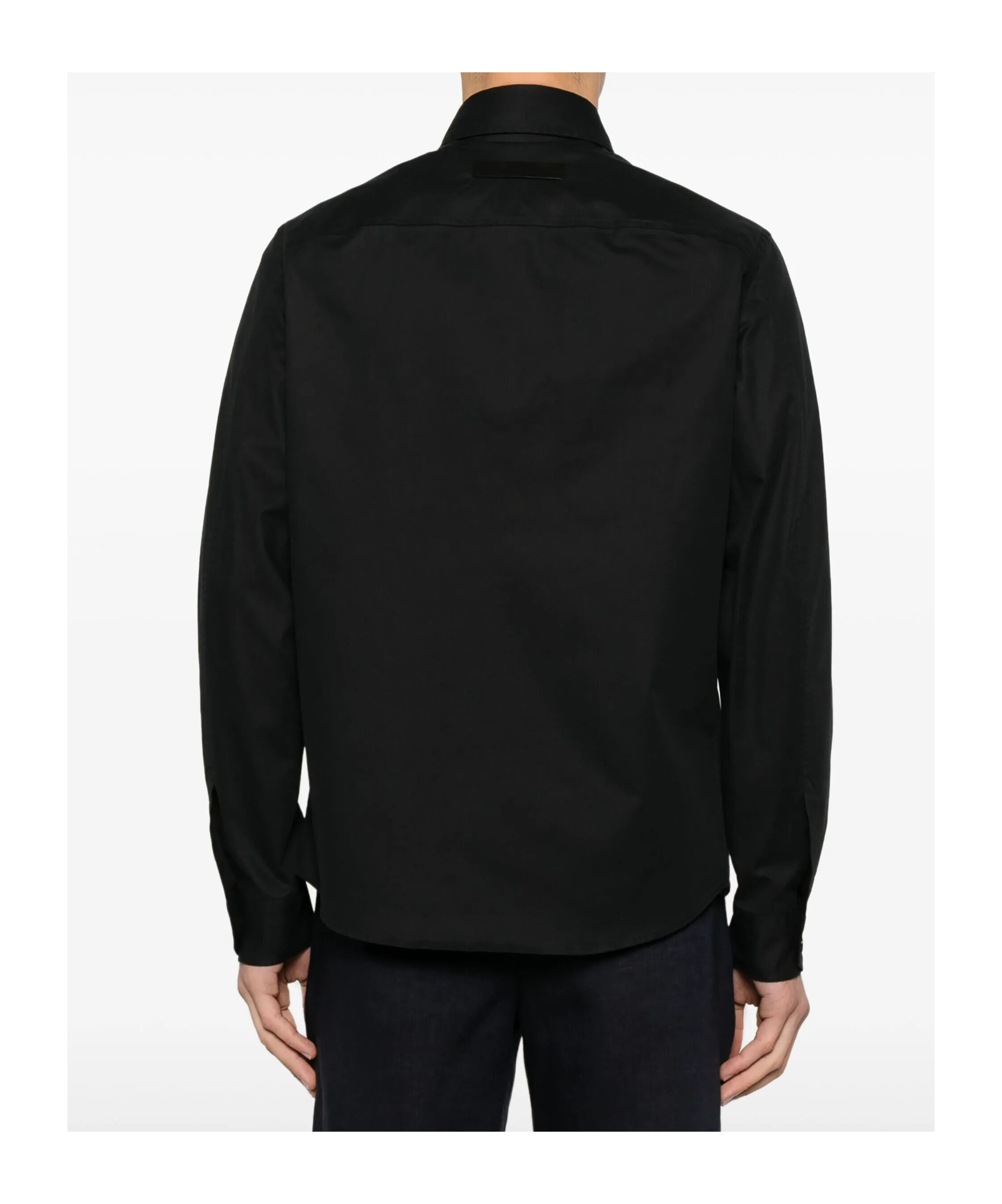 Shop Zegna Long Sleeve Shirt In Black