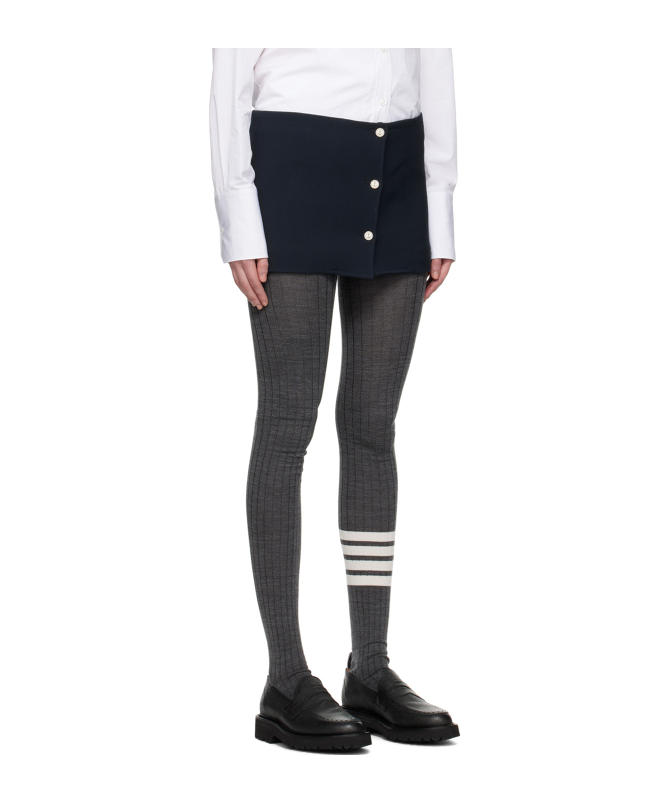 Thom Browne Button Skirt In Black