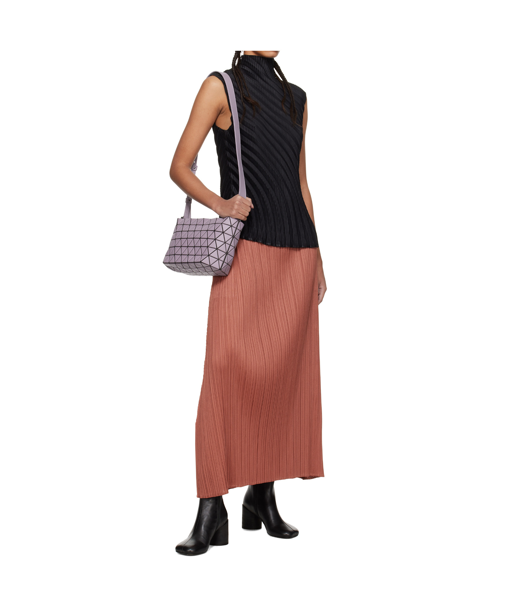 Bao Bao Issey Miyake Crystal Matte Shoulder Bag In Gray