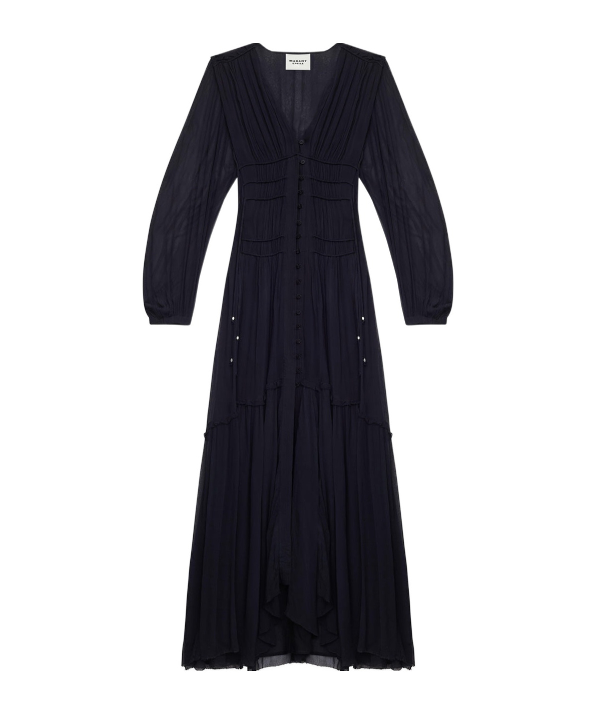 Isabel Marant Étoile Amara V-neck Maxi Dress In Black