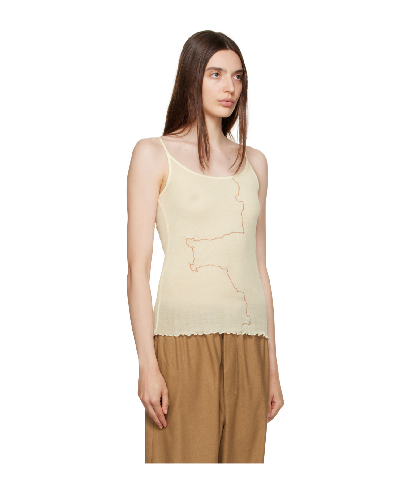 Baserange Spoon Collar Sling In Nude