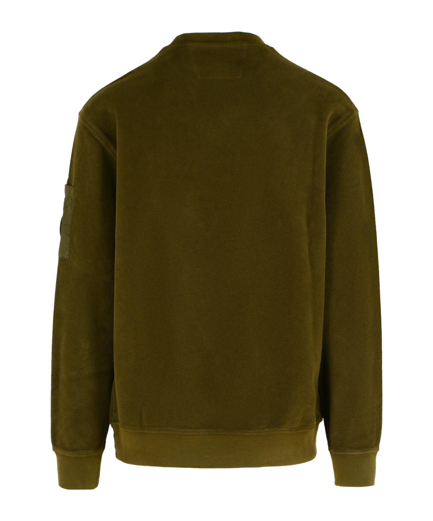 C.p. Company Cp Company Sweatshirts Crew Neck In Brushed Emerized Diagonal Fleece In Green