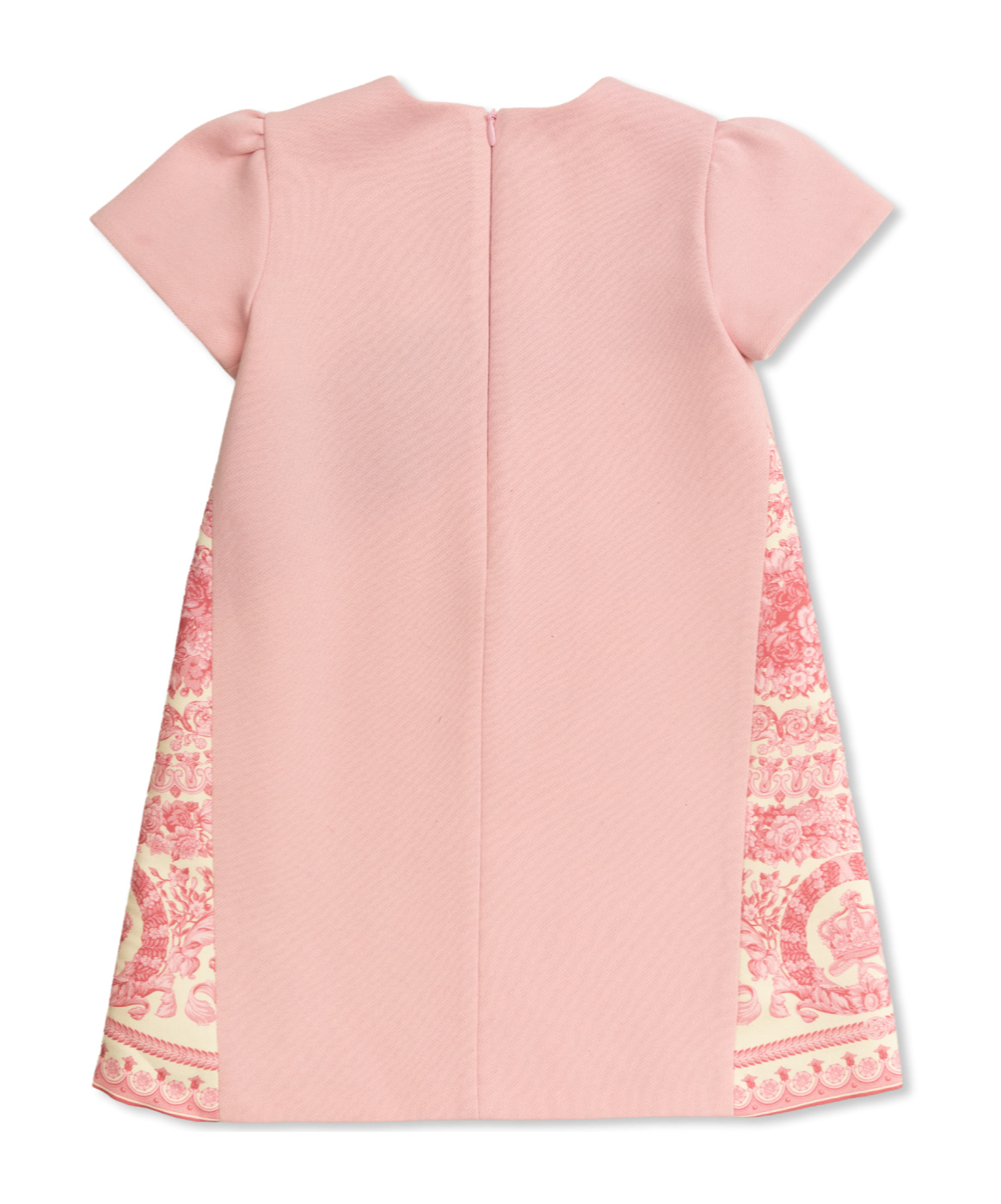 Versace Short Sleeve Dress In Pink