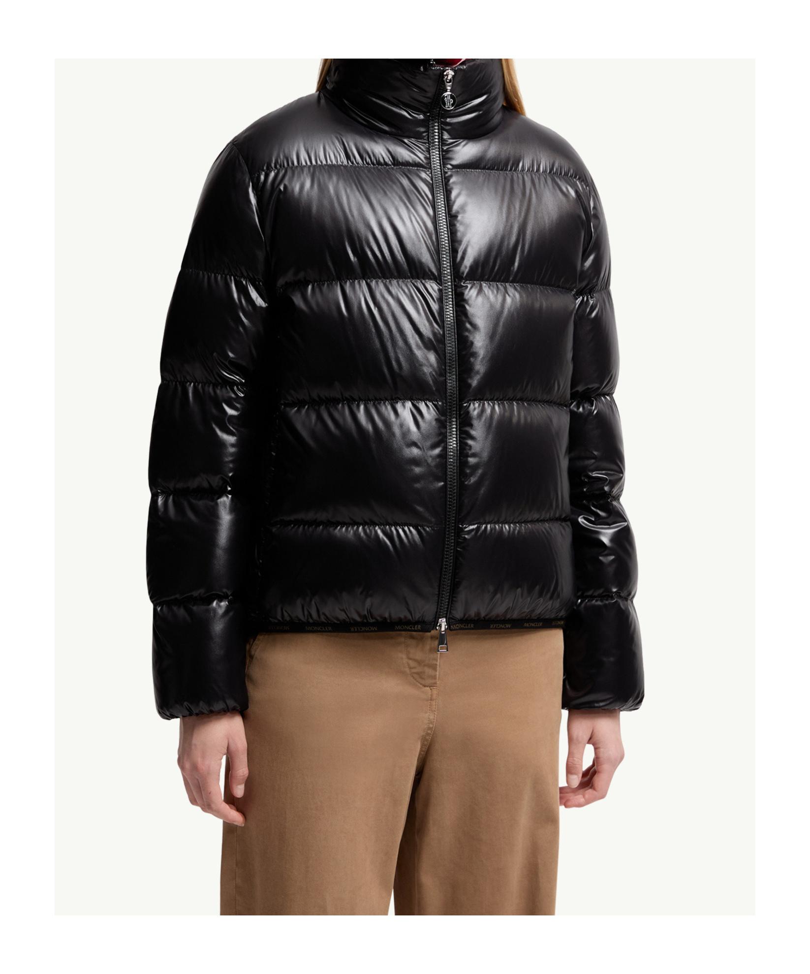 Moncler Abbadia Short Down Jacket In Black