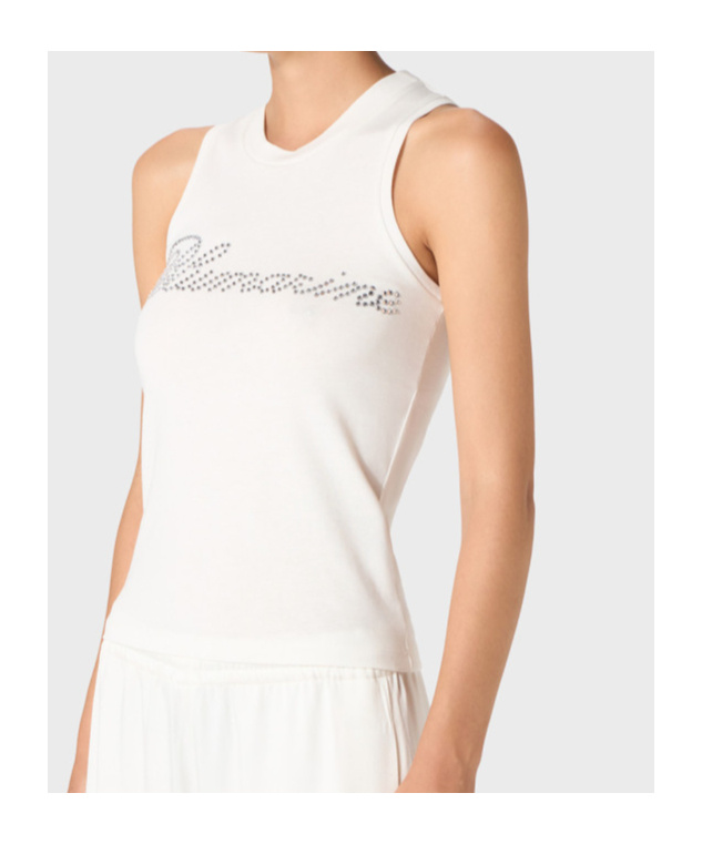 Blumarine Round-neck Vest In White
