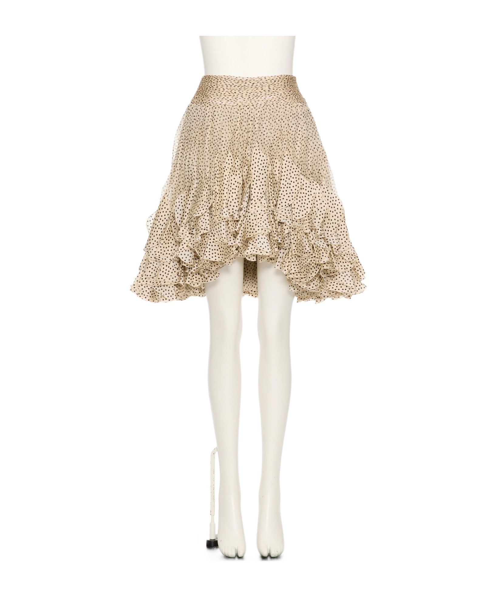 Valentino Asymmetrical Tailored Skirt In Birch/black