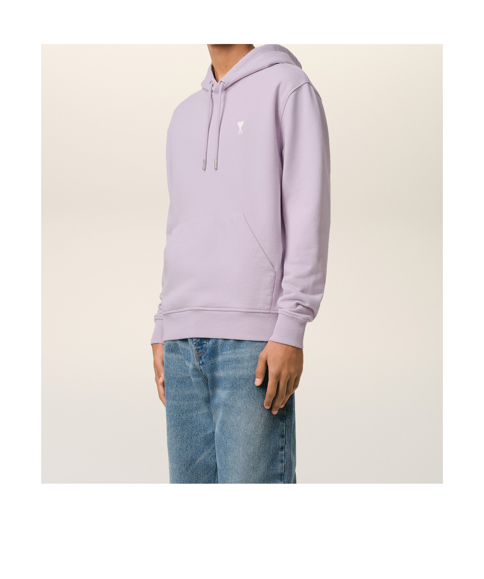 Shop Ami Alexandre Mattiussi Ami Paris Ami De Coeur Logo-embroidered Drawstring Hoodie In White