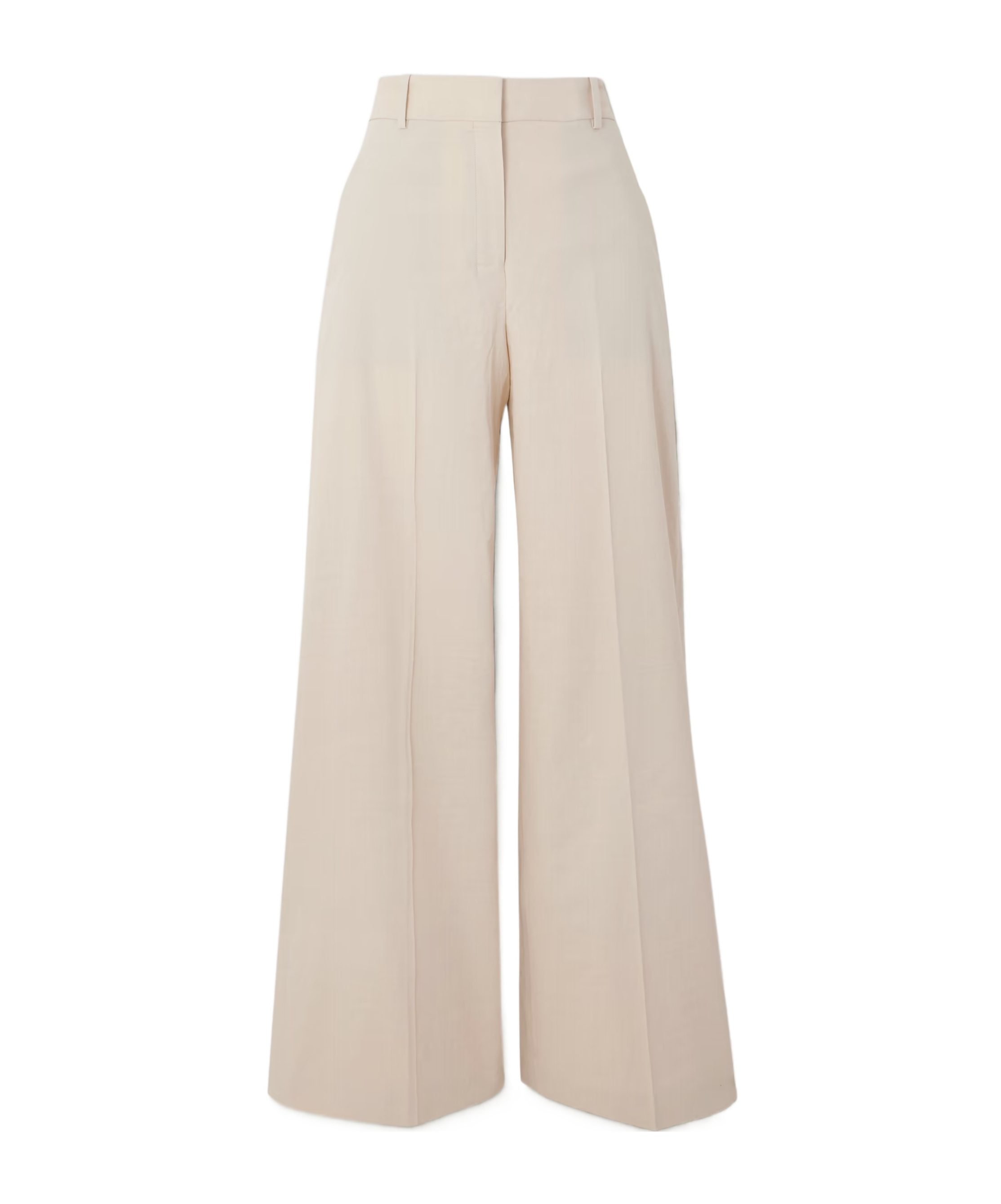 Theory Treeca Linen-blend Wide-leg Pants In Off-white
