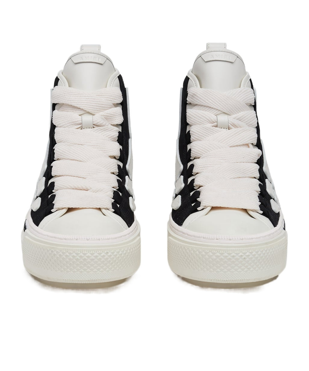 Amiri Black And White Sneaker Skel Court Hi Men In Black
