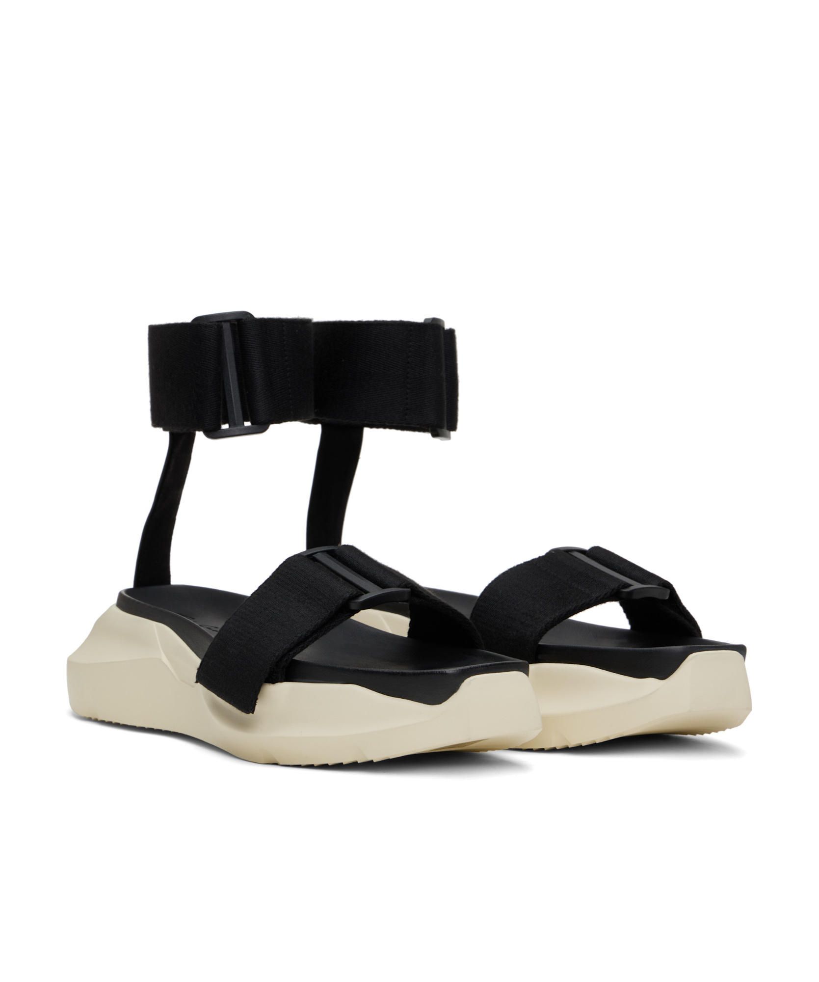 Rick Owens Round-headed Sandals In Black