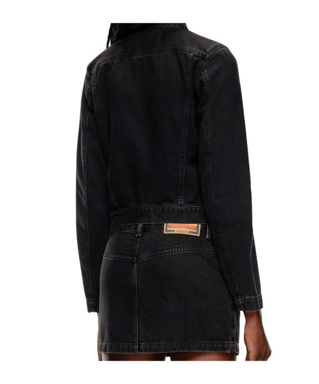 Diesel De-mornin Denim Jacket In Black