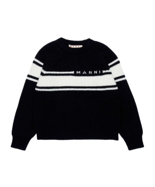 Marni Round Neck Sweater In Black