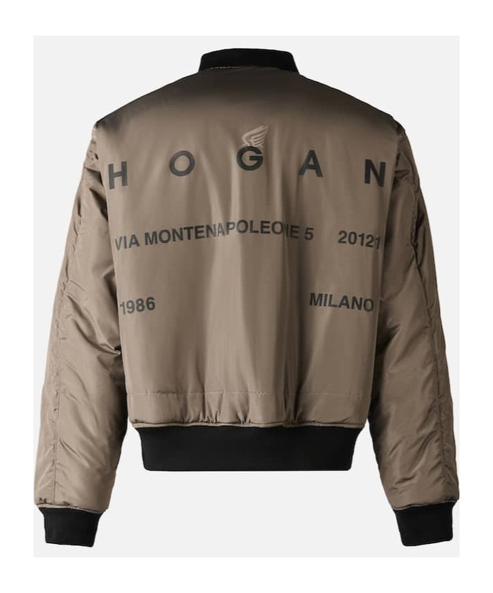 Hogan Reversible Bomber Jacket In Black