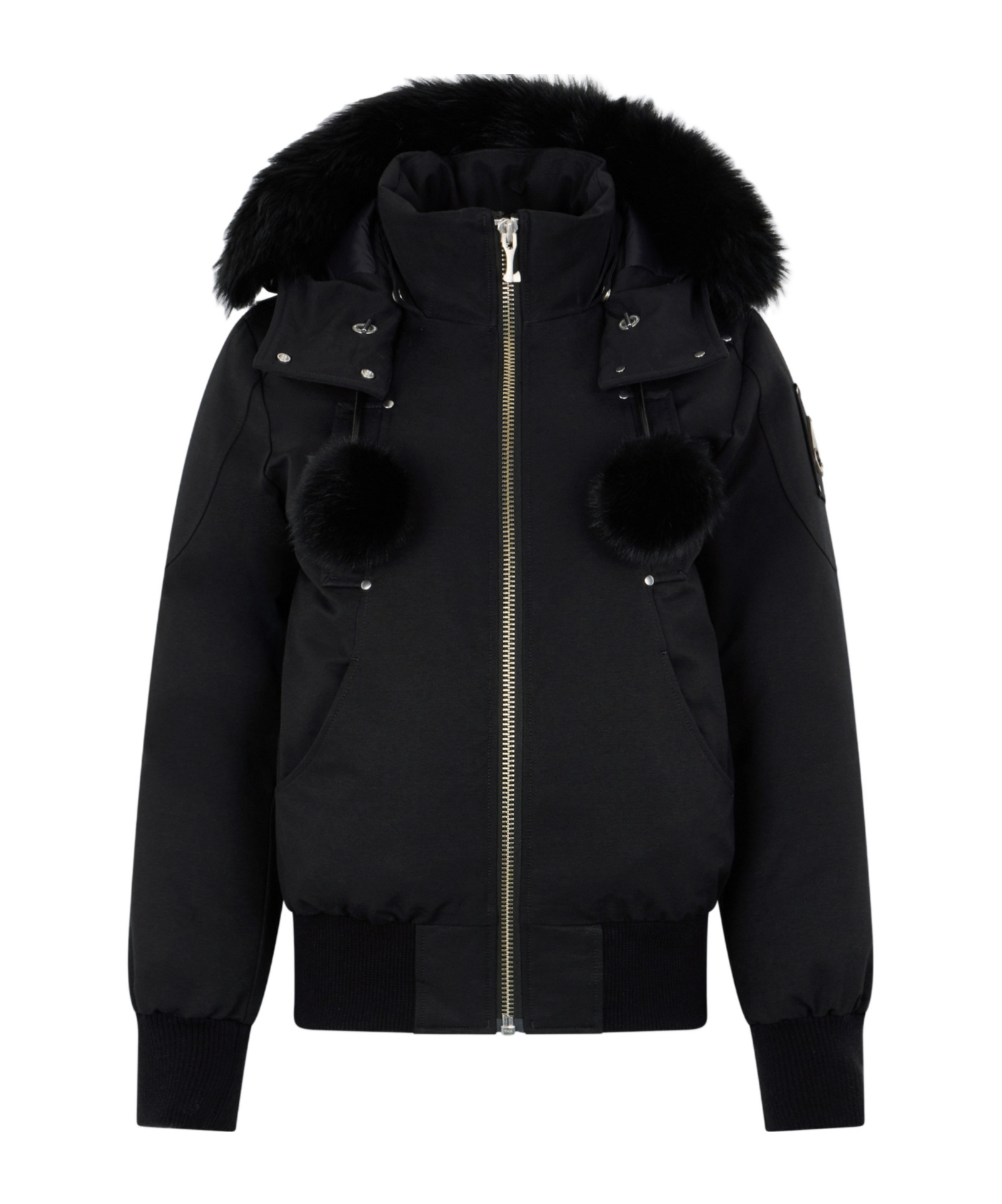 Moose Knuckles Long-sleeved Down Jacket In Black