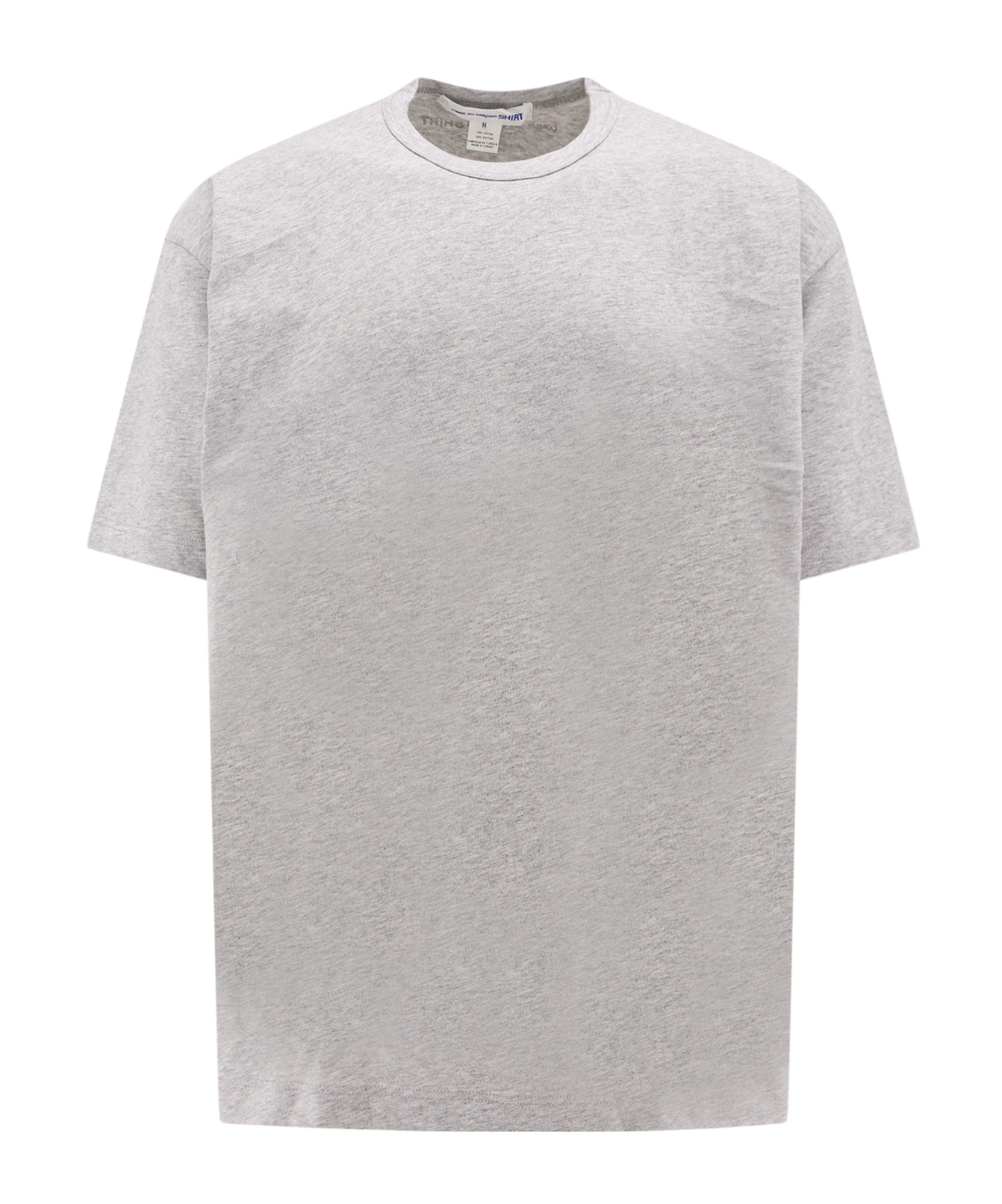 Comme Des Garçons M�lange-effect Cotton T-shirt In Gray