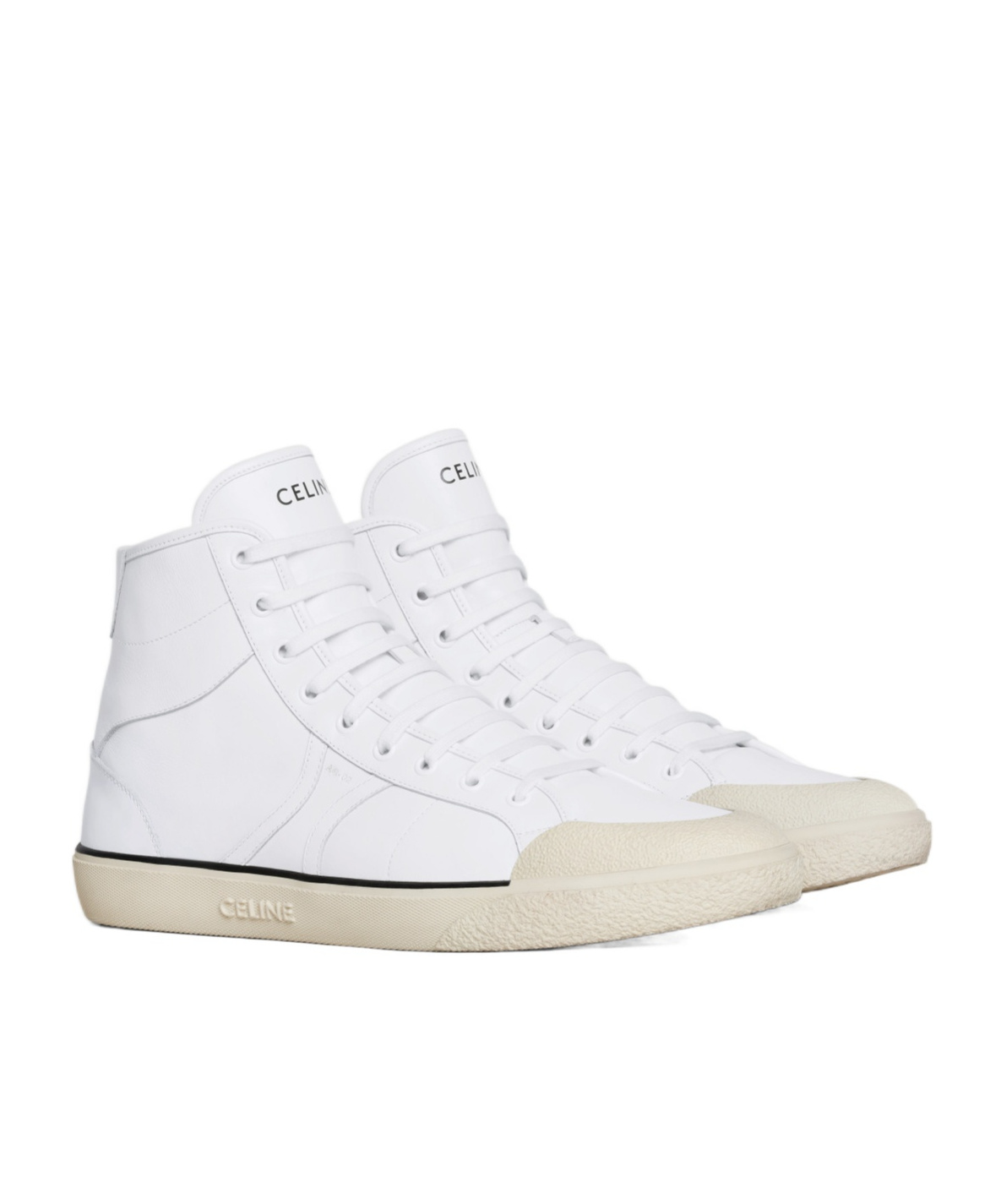 Celine As-02 Alan Straps High-top Casual Sneakers In White