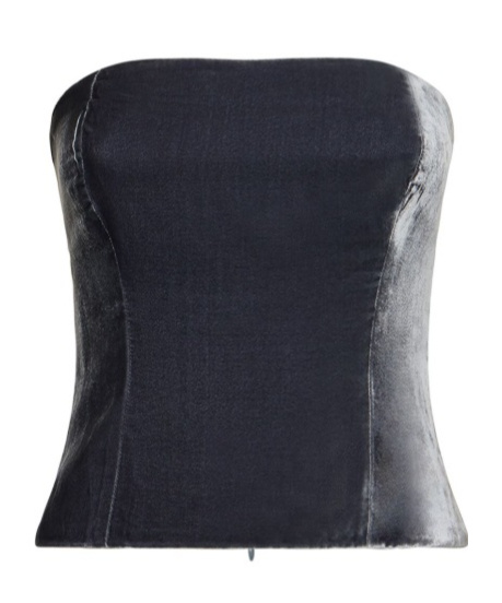 Reformation Giorgia Rayon Blend Velvet Top