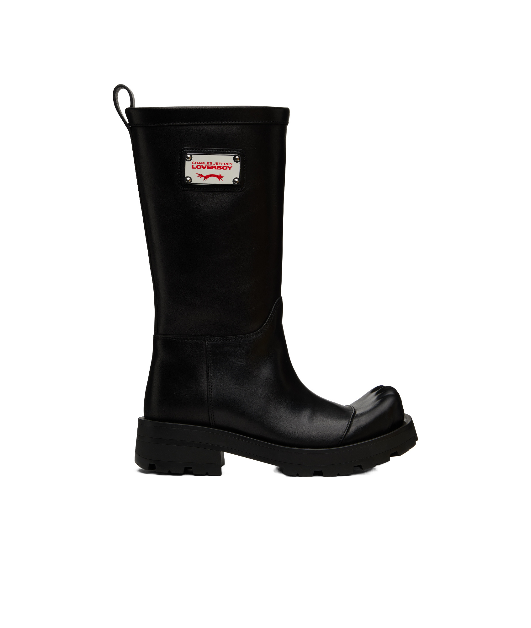 Charles Jeffrrey Loverboy Pull-ring Short Boots In Black