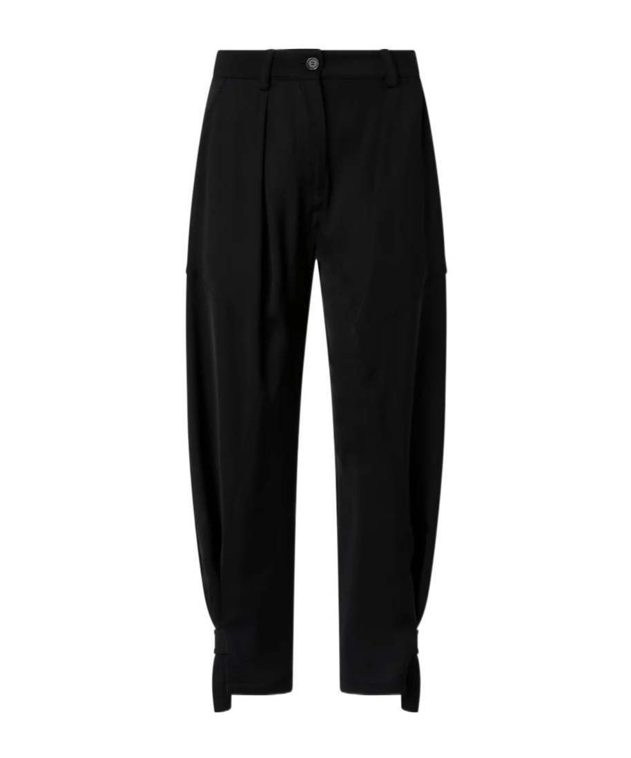 Pinko Satin Button Detailed Pants In Black