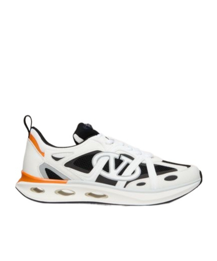 Valentino Vlogo Easyjog Sneakers With Contrast Accents In White