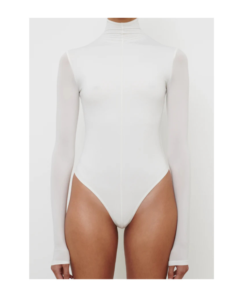Wardrobe.nyc Long-sleeved Bodysuit In White