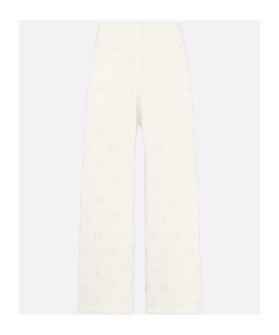 Dior Belt-loop Casual Pants In White