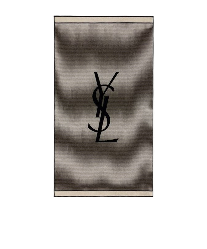 SAINT LAURENT CASSANDRE STRIPED TOWEL IN COTTON