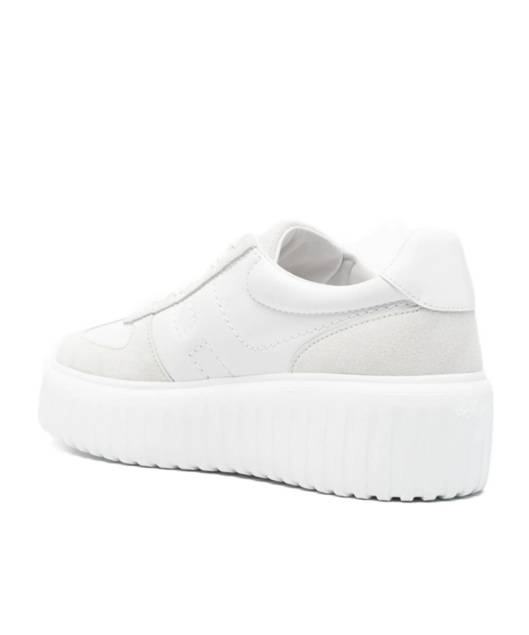 Hogan H-stripes Platform Sneakers In White