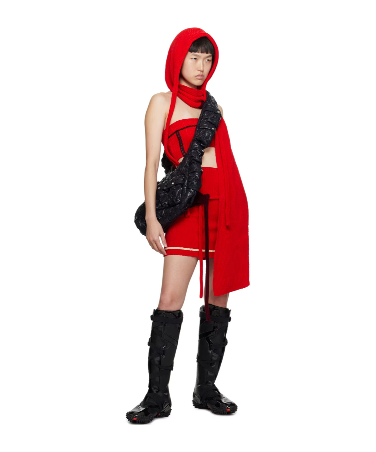 Ottolinger Logo Wiped Chest Vest In Red