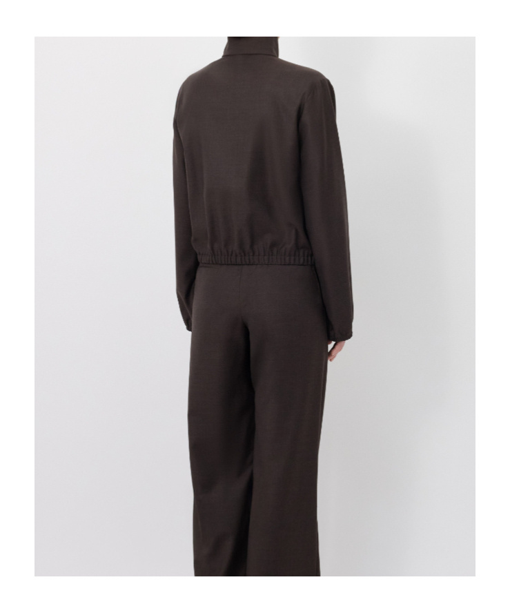 Loulou De Saison Zyla Stand Collar Blouse In Brown