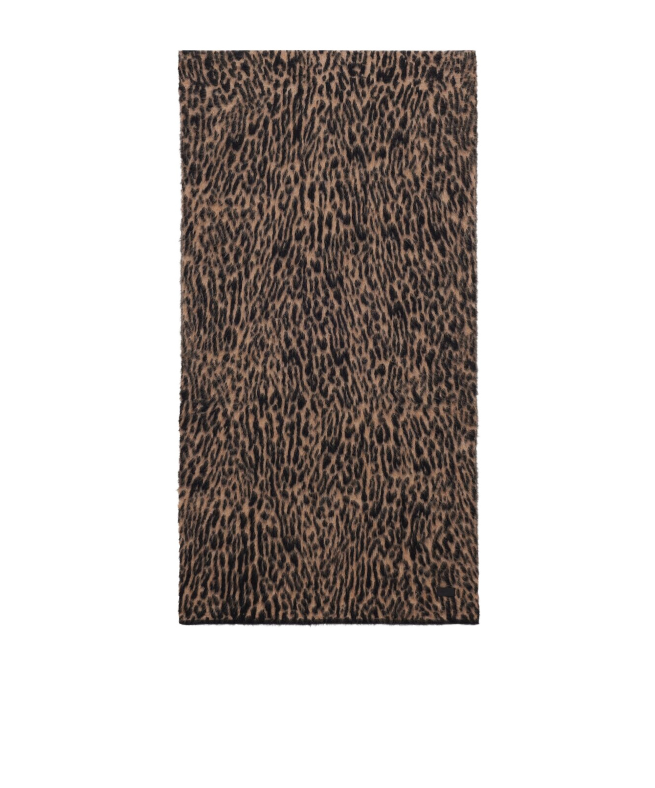 Saint Laurent Leopard Scarf In Knit In Brown