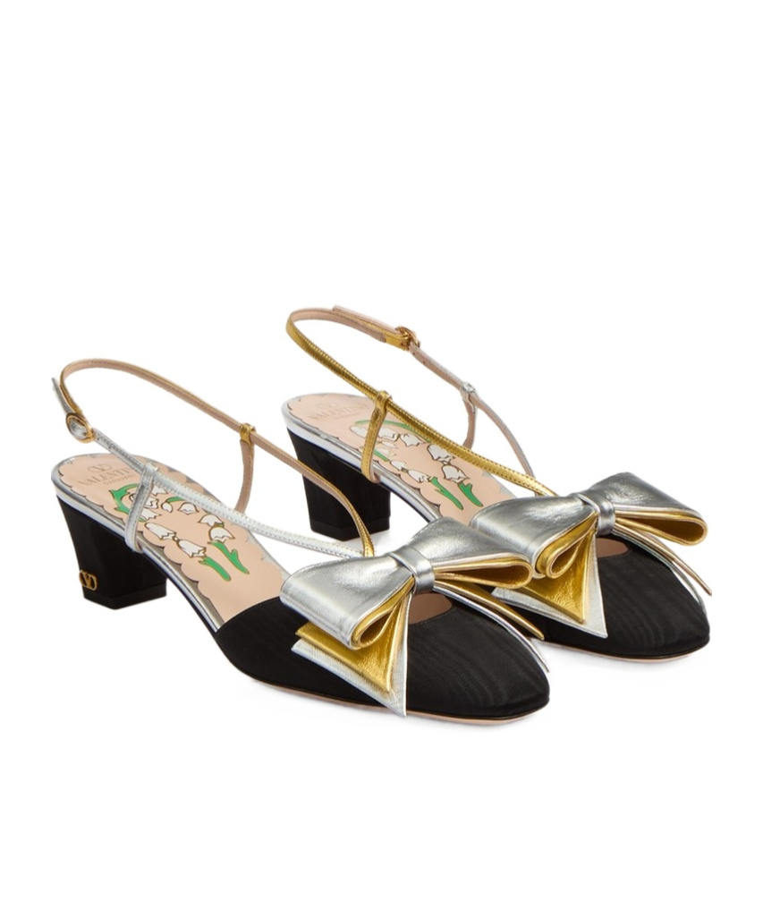 Valentino Bowow T. 45 Mid Heel Pumps In Multicolor