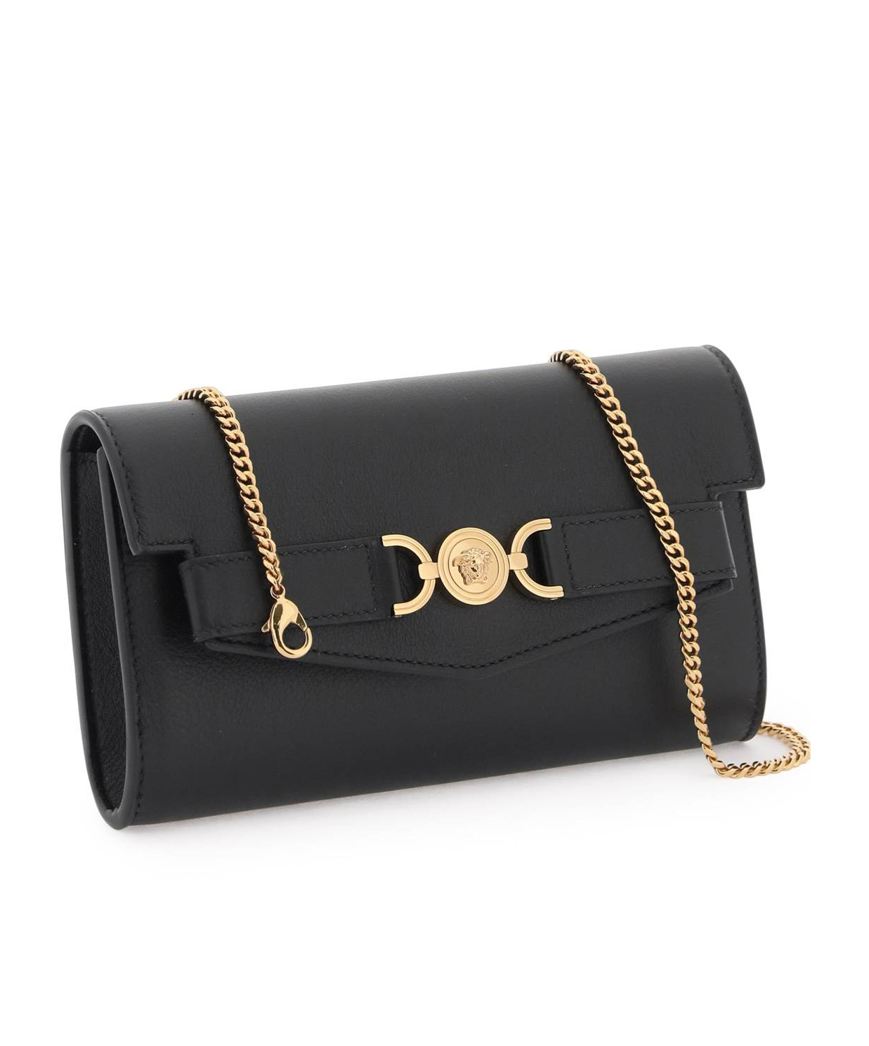 Versace Chain-linked Mini Shoulder Bag In Black