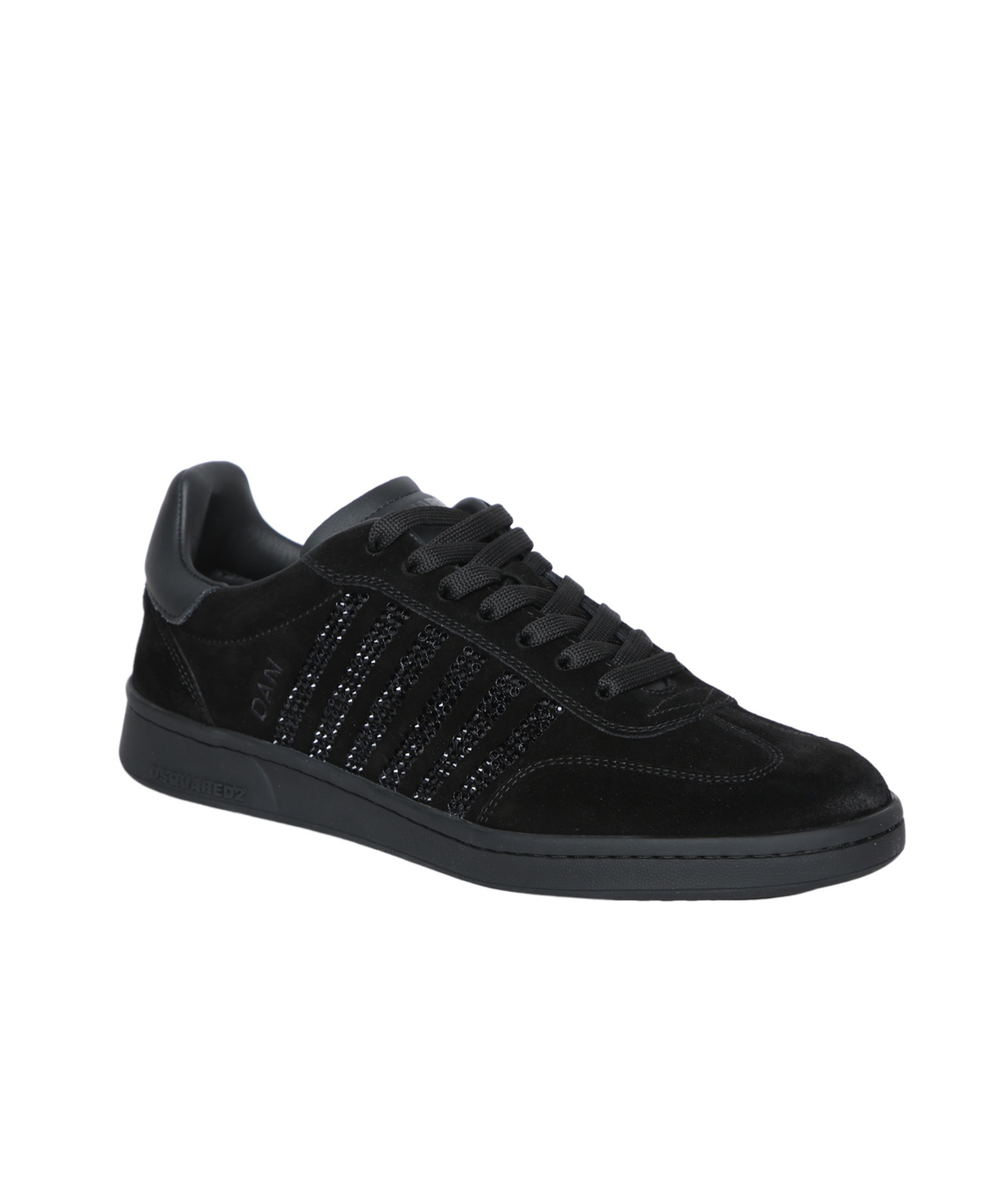 Dsquared2 Crystal-embellished Sneakers In Black
