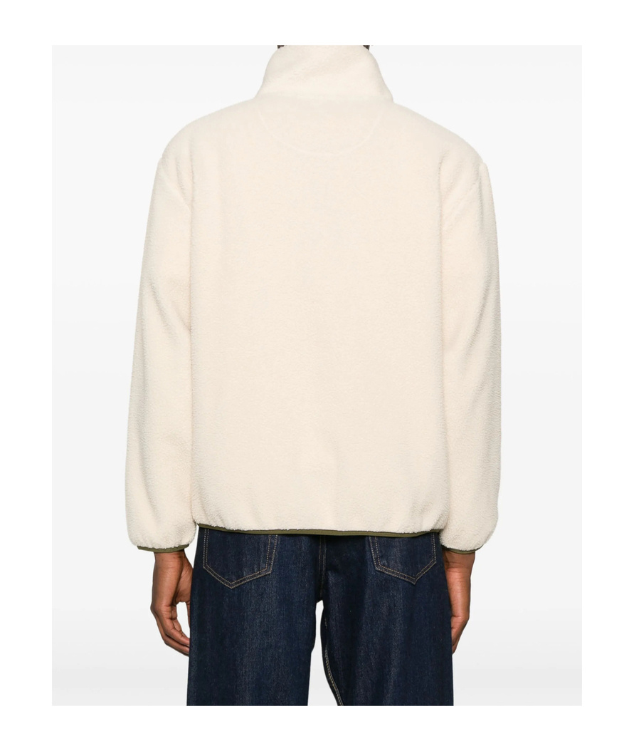 Apc Island Fleece Sweater With Contrast Detailing In Neutral