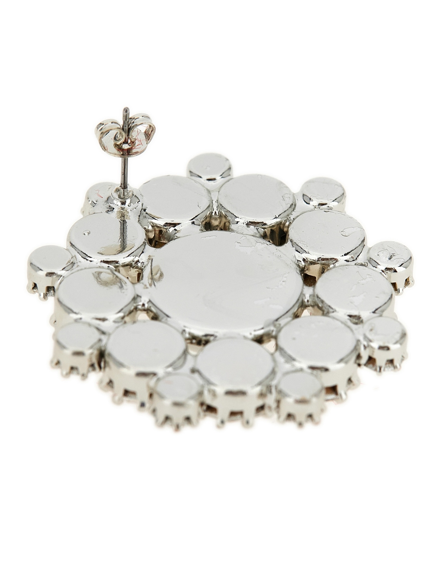 Magda Butrym Crystal Drop Floral Pearl Stud Earrings In Metallic