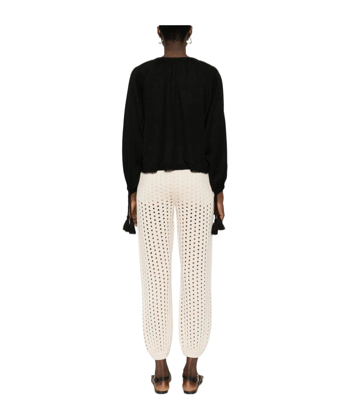 Max Mara Long-sleeved Sweater In Black