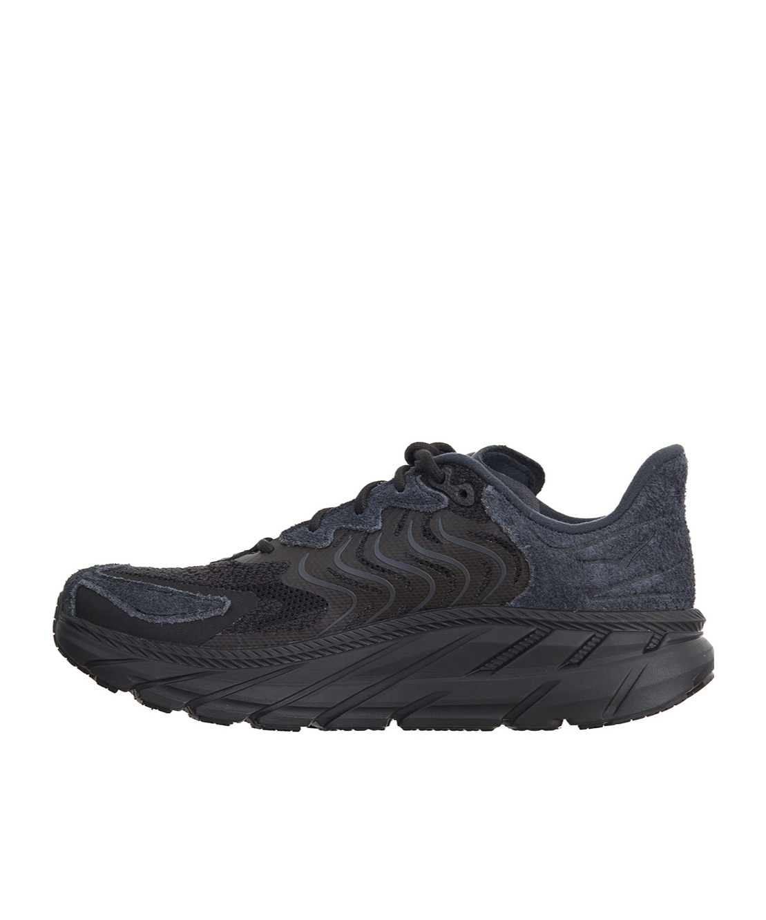 Shop Hoka Lace-up Low-cut Sneakers In Black